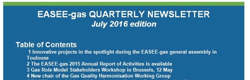 EASEE-gas Quarterly Newsletter - July edition